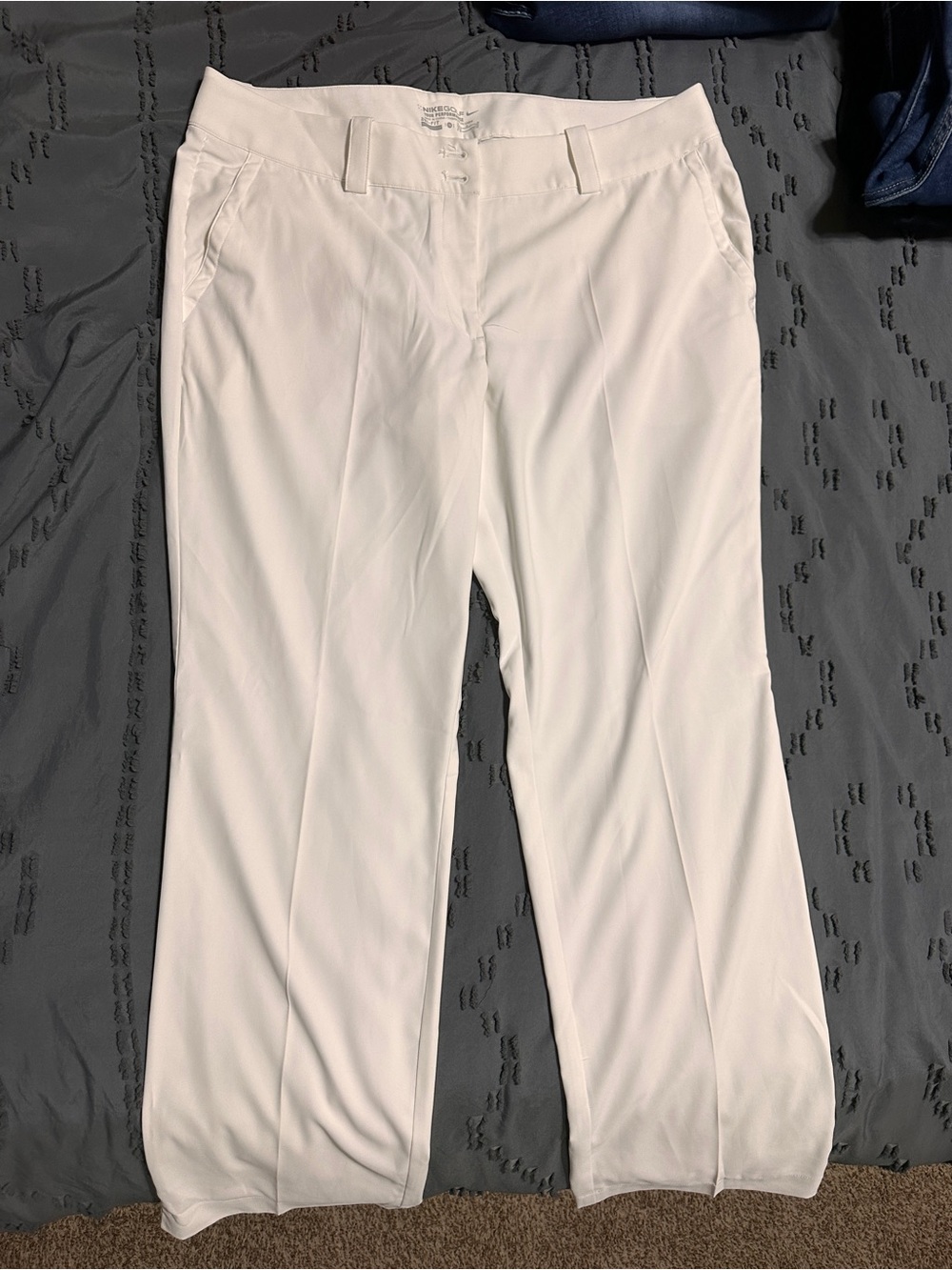 Nike White Straight-Leg Women's Pants